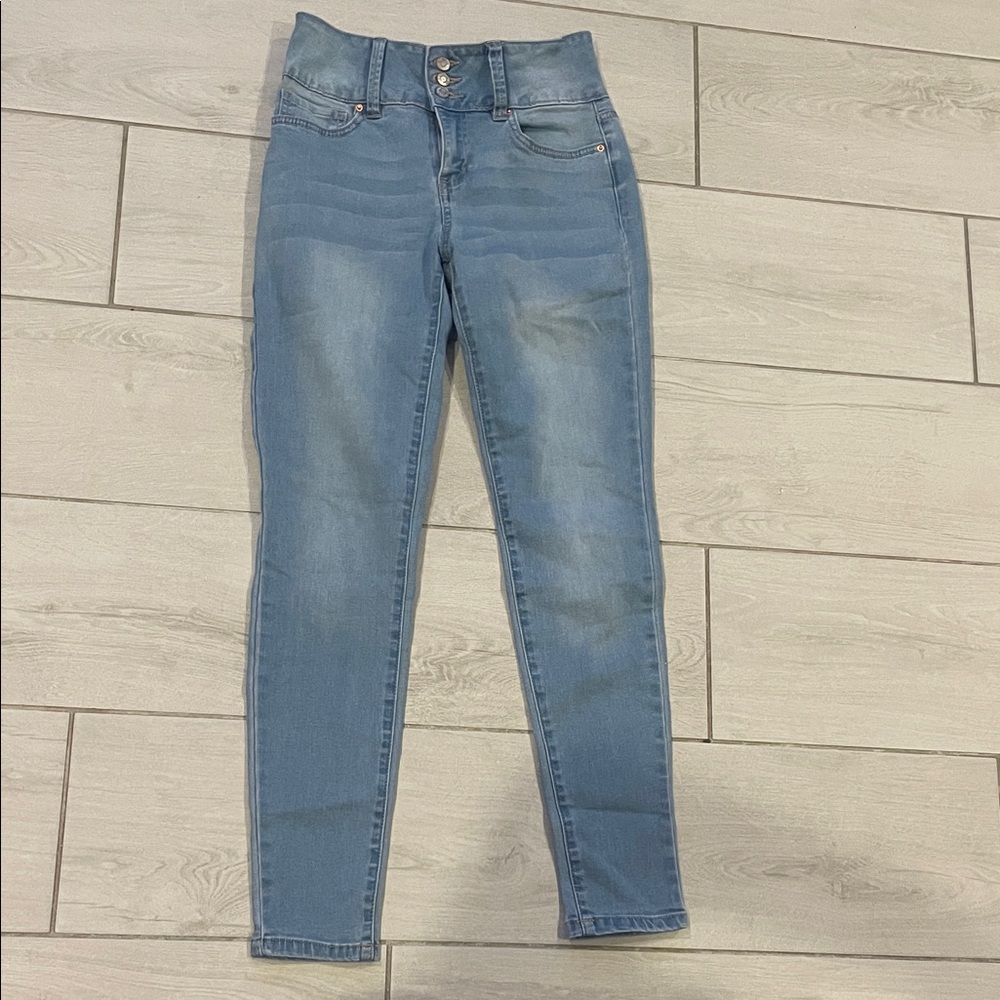 High-Waisted Butt Lifting Blue Denim Jeans